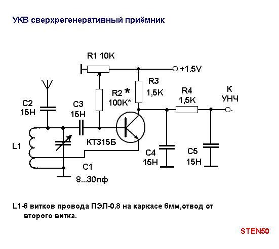 Схемы сверхрегенеративных радиоприемников