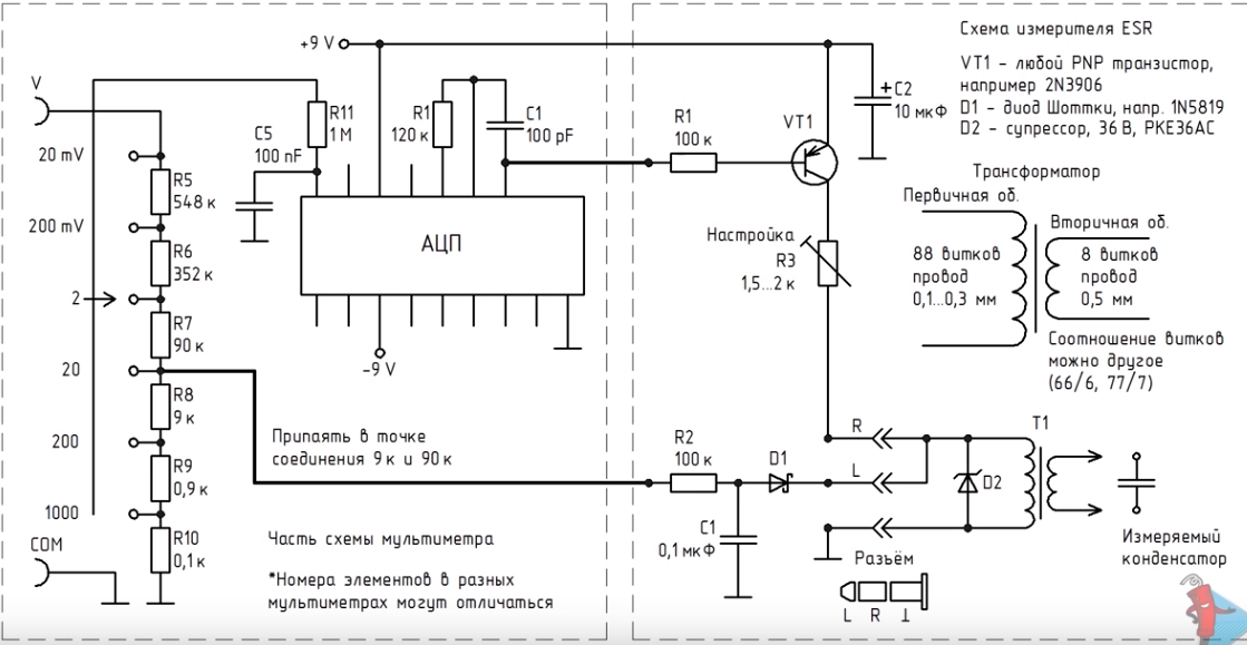 Esr тестер своими руками схема и печатная плата