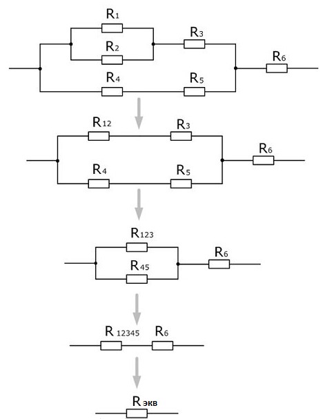 эквивалентное сопротивление резисторов