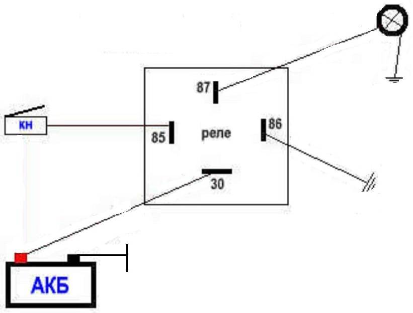 Подключение реле. Схема подключения фар через реле 4 контактное. Схема подключения четырехконтактного реле на свет. Схема подключения четырехконтактного реле. Схема подключения 4х контактного реле на туманки.