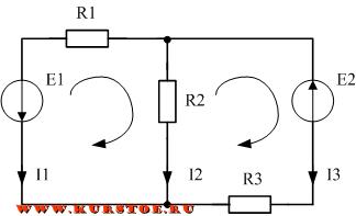 Независимые контура электрической цепи