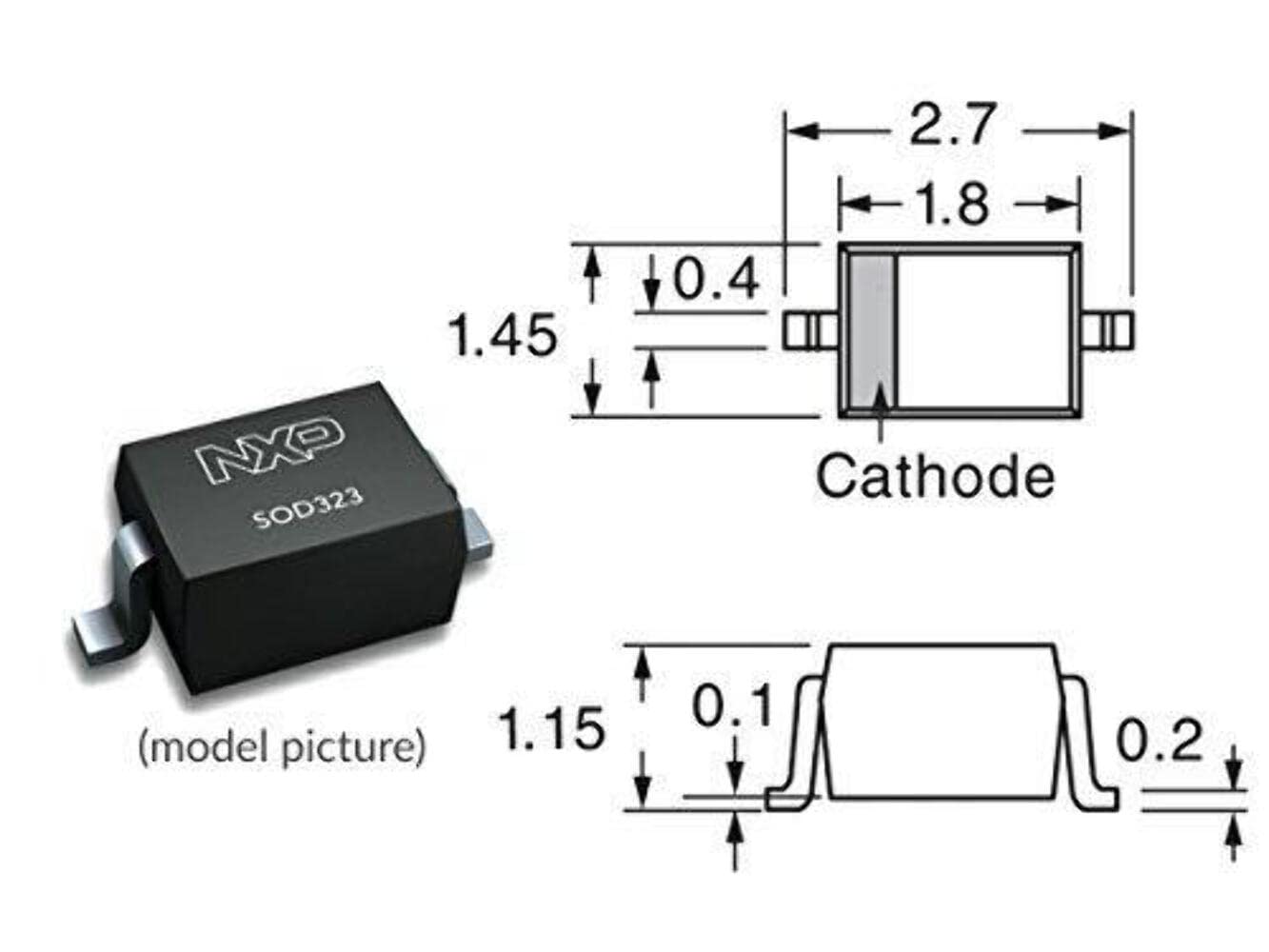 Корпуса стабилитронов smd. SOD-323 корпус. Sod323 корпус Размеры. Маркировка SMD диодов SOD 323. Диод СМД L sod323.