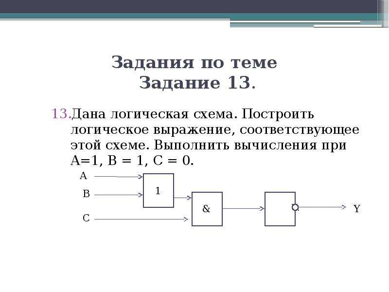 F a b логическая схема