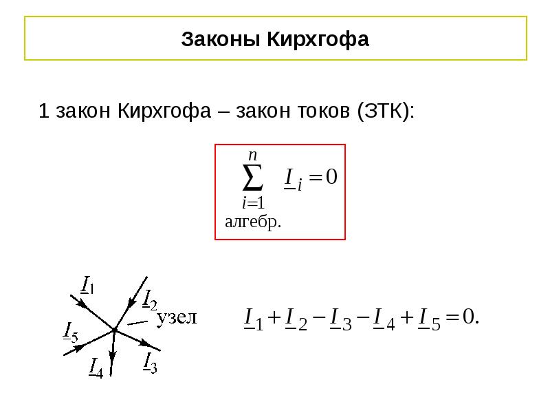 Закон кирхгофа с конденсаторами