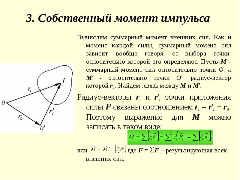 Кинетический момент относительно точки