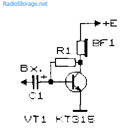 Однотранзисторный усилитель с автоматической установкой смещения для базы транзистора