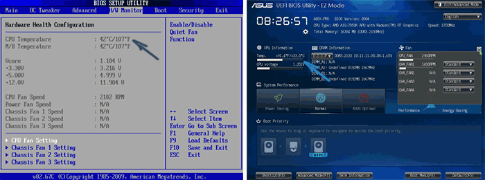 Температура процессора в BIOS и UEFI