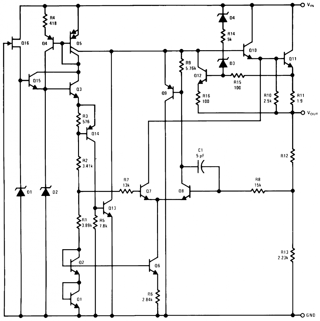 Эквивалентная схема LM78LXX