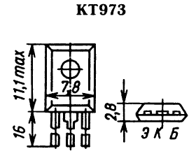 Цоколевка транзистора КТ973