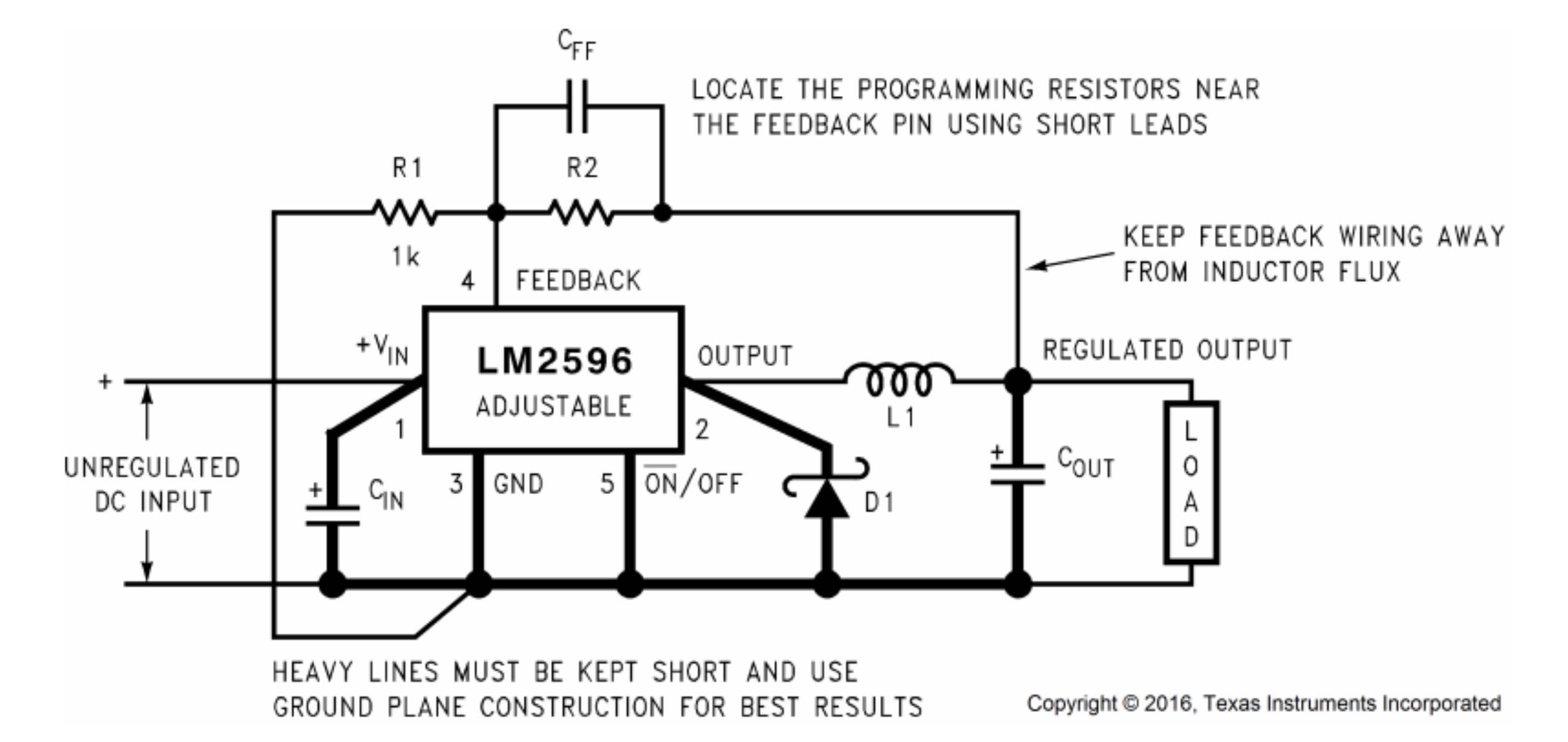 Схема DC DC преобразователя на lm2596