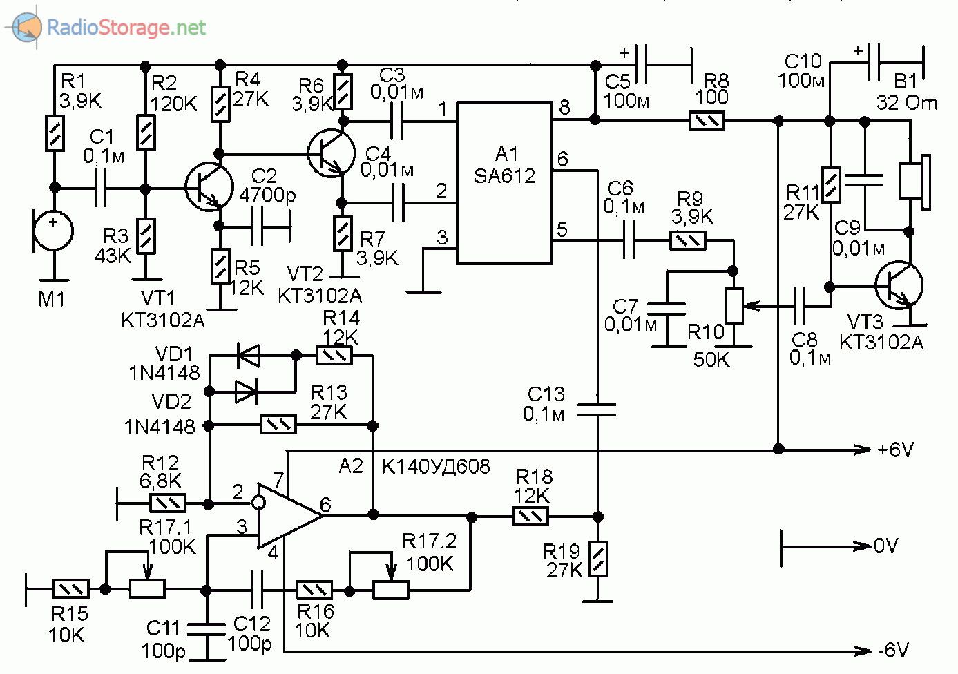 Sa612 схема включения