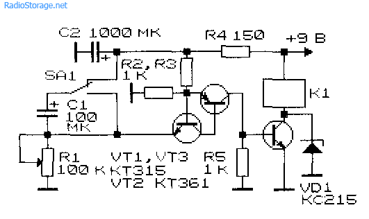 Принципиальная схема реле времени на транзисторах