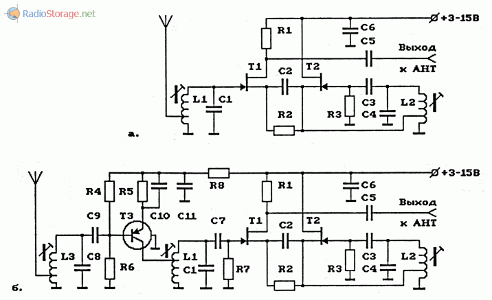 Схемы УКВ-ЧМ-конвертеров с использованием полевых транзисторов (65.8-73 МГц в 95.8-103 МГц)