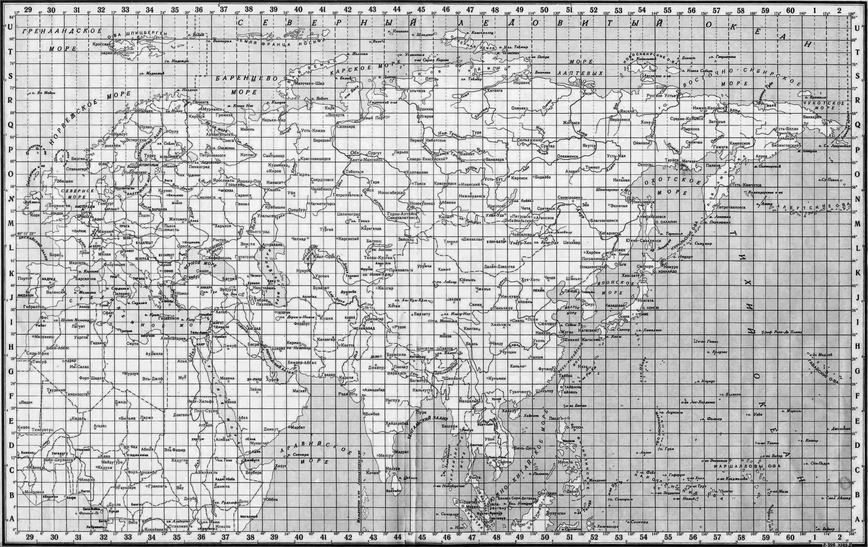 Топографическая карта росси