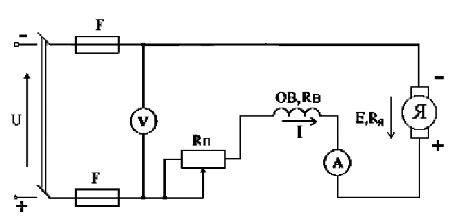 Как на схеме изображается электродвигатель