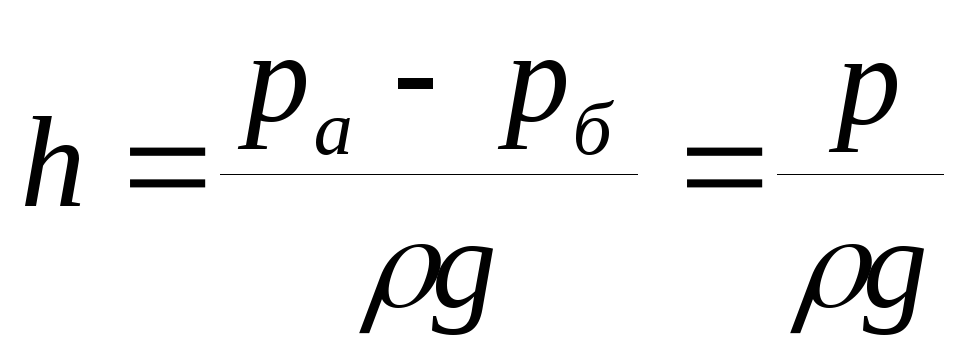 Гидравлическое давление формула