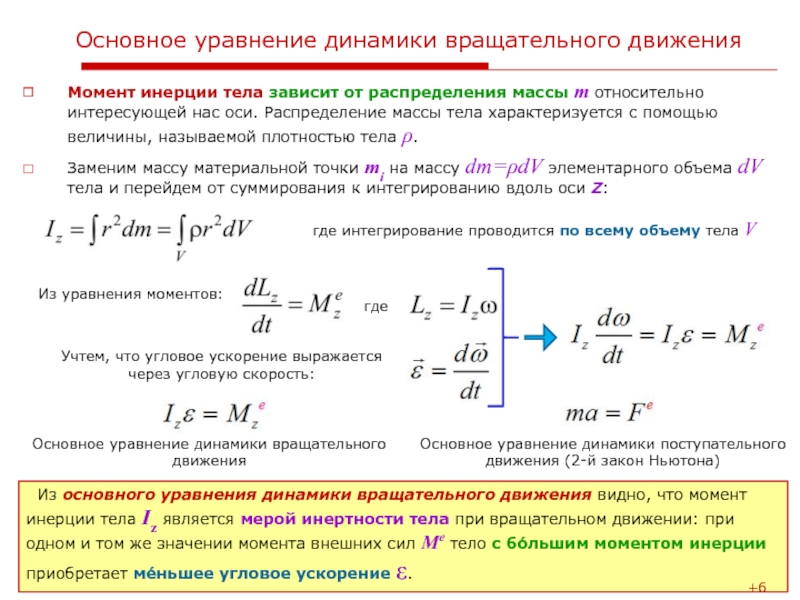 Распределение веса. Основное уравнение динамикивдращательного движения. Основного уравнения динамики вращательного движения. Основное уравнение динамики вращательного движения. Момент инерции динамики вращательного движения.