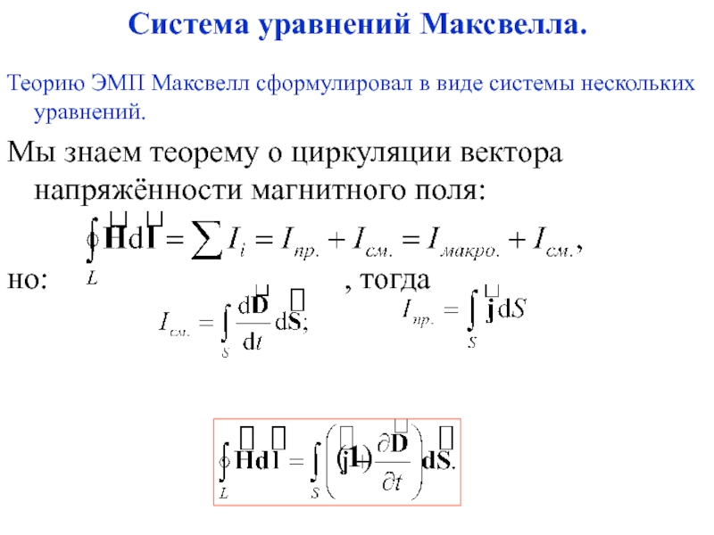 Максвелл создал теорию электромагнитного поля