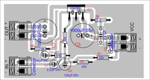 Схема усилителя на TDA2050 для 30 ваттных колонок