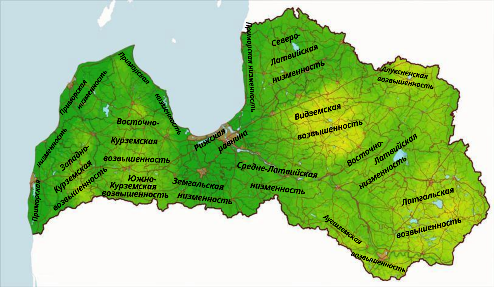 Балтийская провинция. Рельеф Латвии карта. Курземская возвышенность на карте Латвии. Латвия Курземская возвышенность. Возвышенности в Латвии карта.