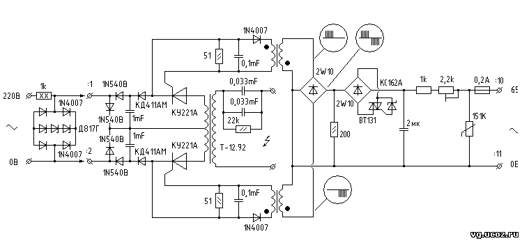 Тиристорный сварочный инвертор схема