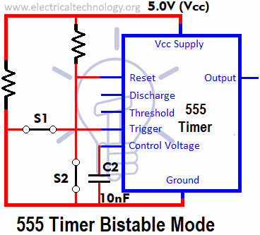 555 Timer Bistable Mode