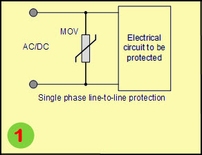 Varistor Circuit for Single Phase Line to Line Protection