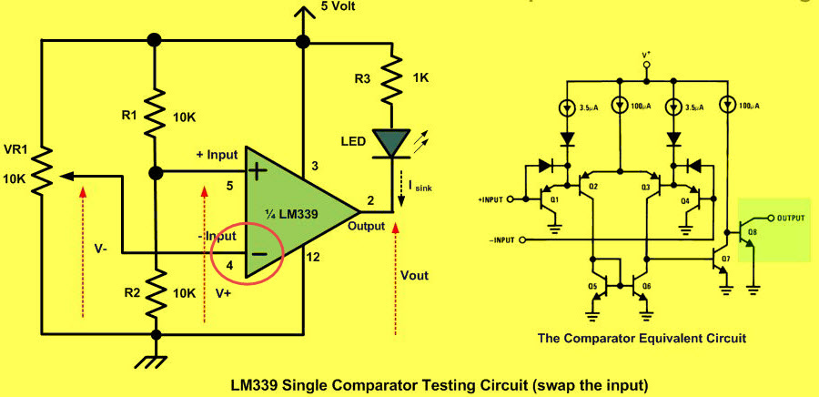Inverting Comparator Circuit