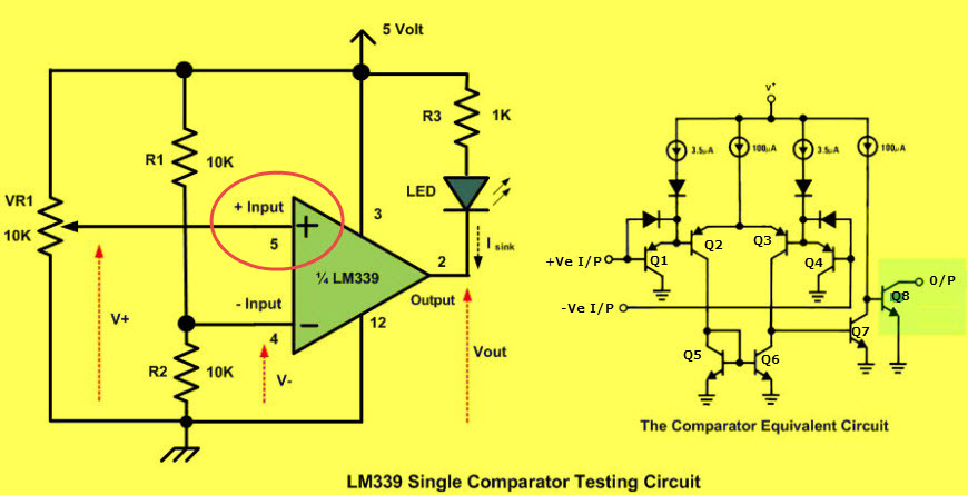 Non inverting Comparator Circuit