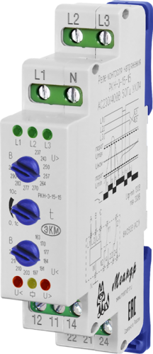 Реле контроля трёхфазного напряжения РКН-3-15-15