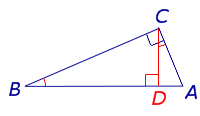 Высота треугольника свойство высоты прямоугольного треугольника